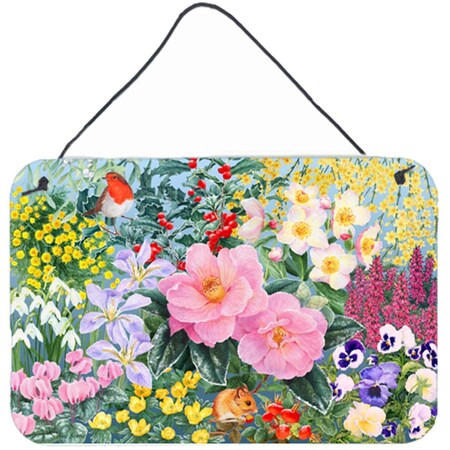 Carolines Treasures Winter Floral by Anne Searle Wall or Door Hanging Prints SASE0956DS812